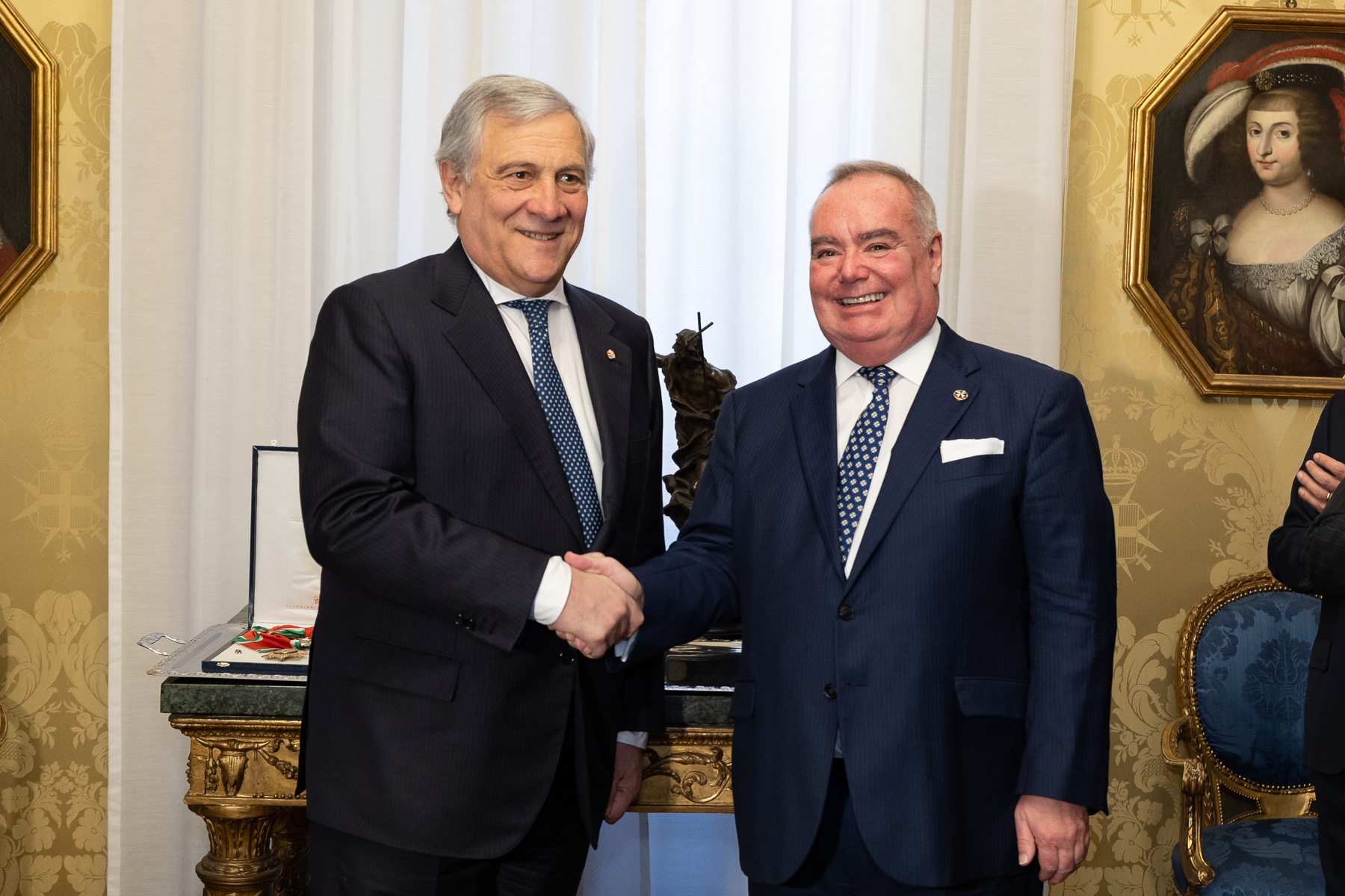 Le ministre italien des Affaires étrangères Antonio Tajani reçu par le  Lieutenant de Grand Maître - Sovereign Order of Malta